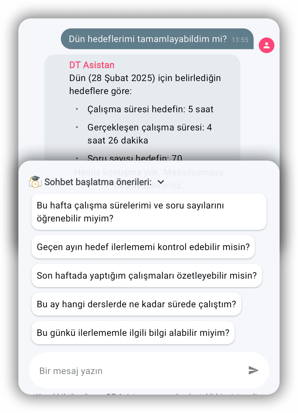 derstakip yapay zeka botu