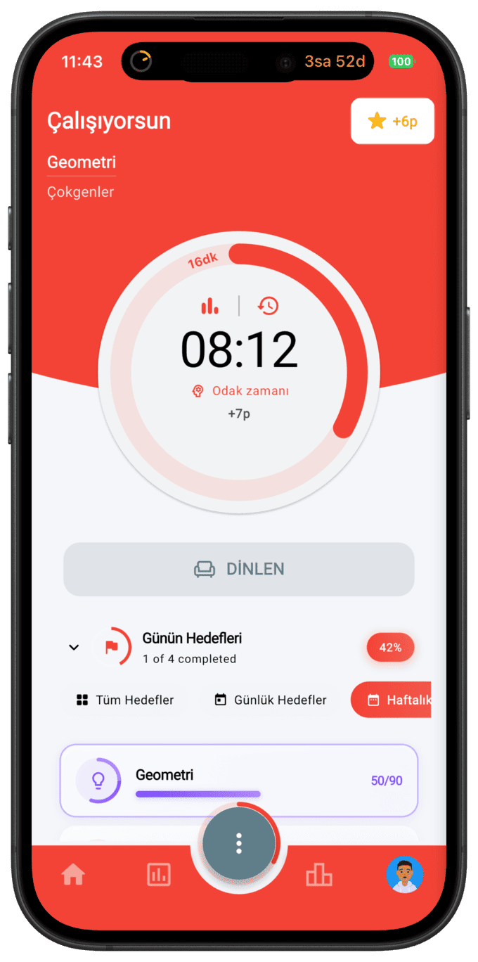 derstakip pomodoro çalışma seansı