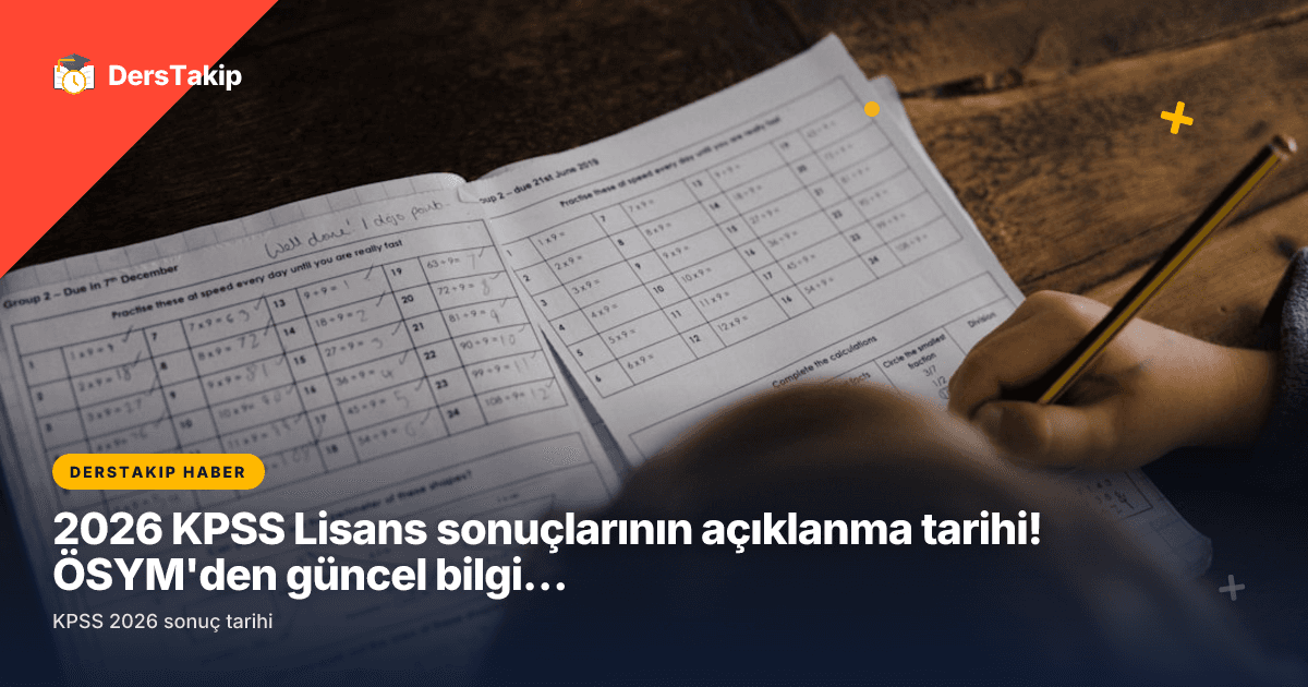 2026 KPSS Lisans sonuçlarının açıklanma tarihi! ÖSYM’den güncel bilgi geldi