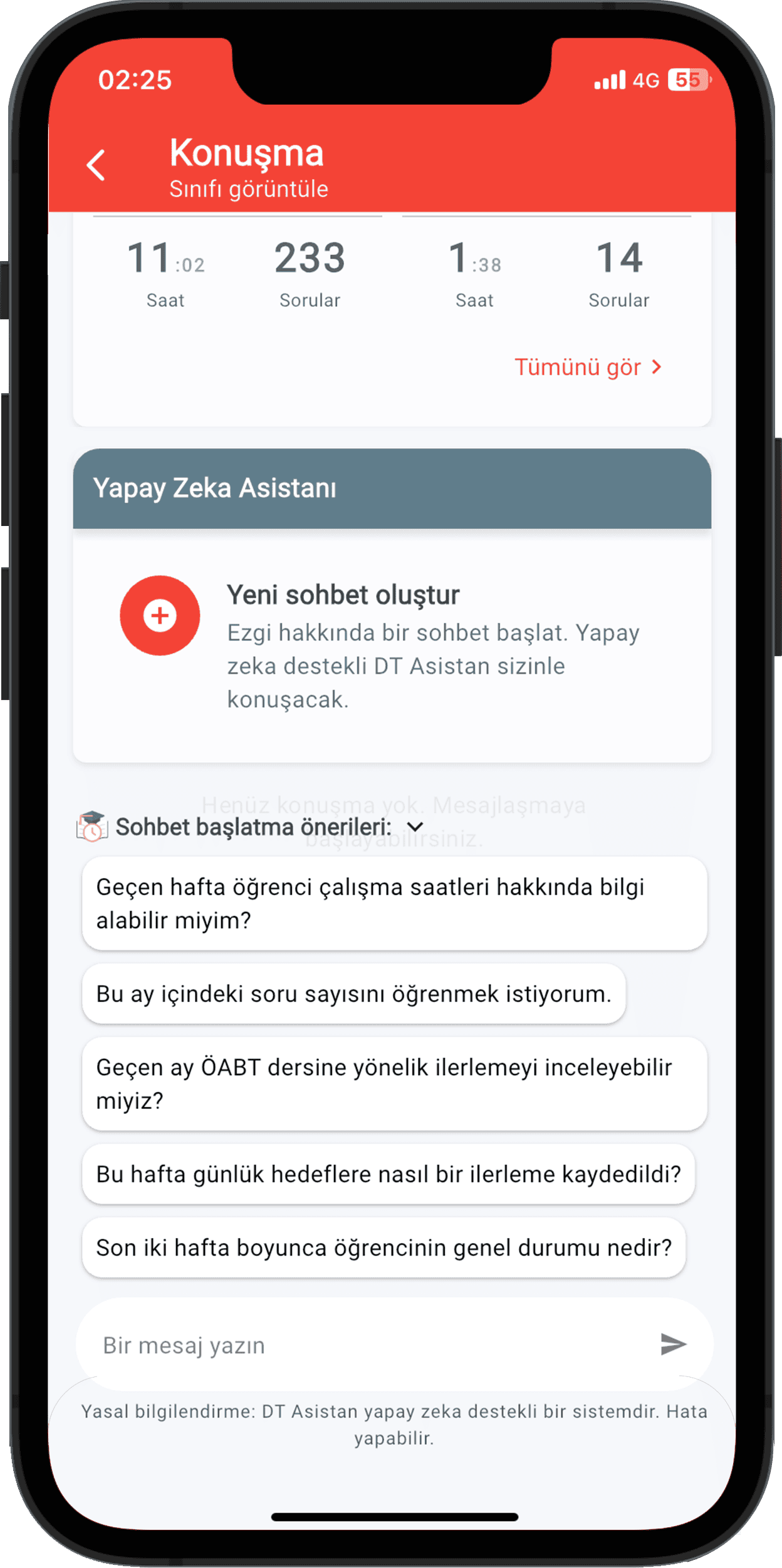 ders takip yapay zeka asistanı