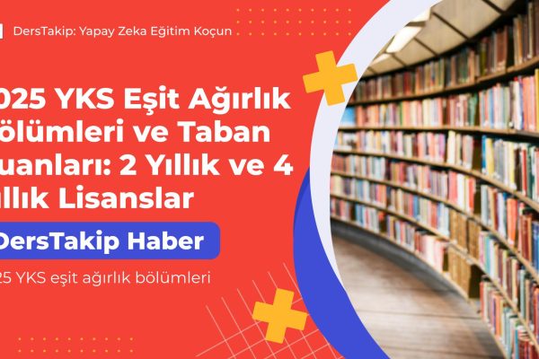 2025 YKS eşit ağırlık bölümleri