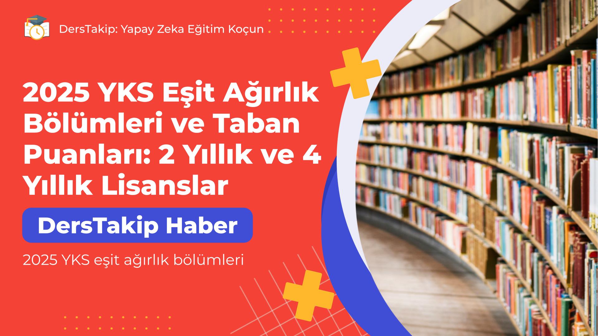 2025 YKS eşit ağırlık bölümleri