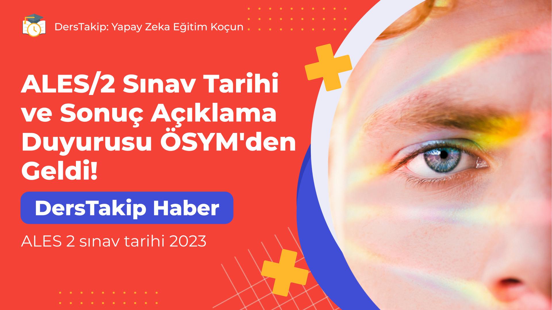 ALES 2 sınav tarihi 2023