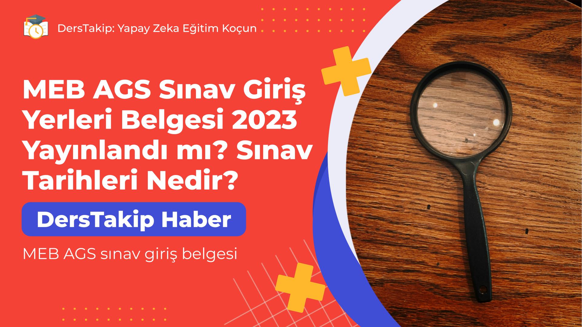 MEB AGS sınav giriş belgesi