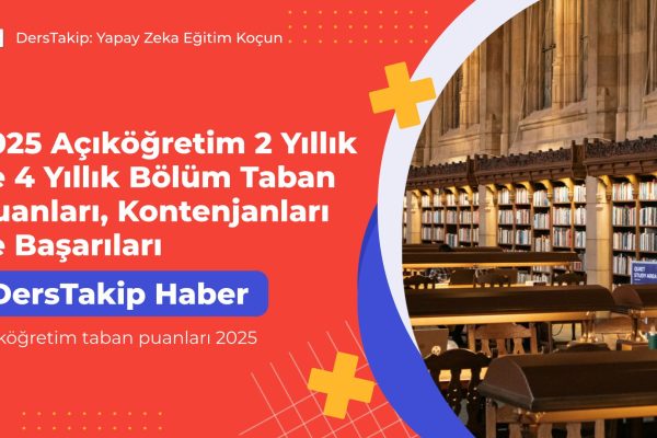 Açıköğretim taban puanları 2025