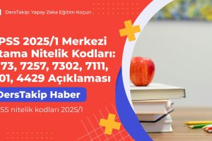 KPSS nitelik kodları 2025/1