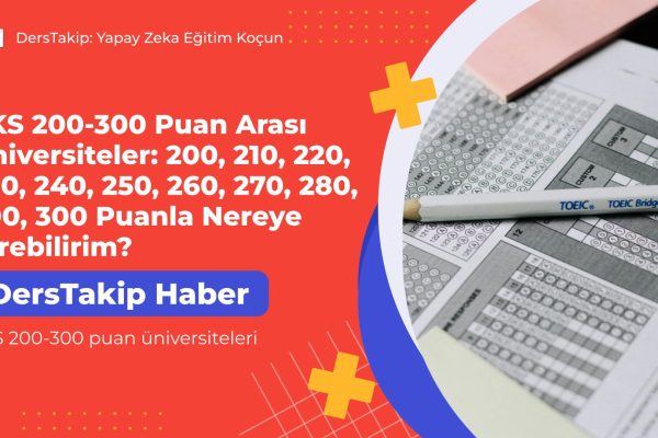 YKS 200-300 puan üniversiteleri