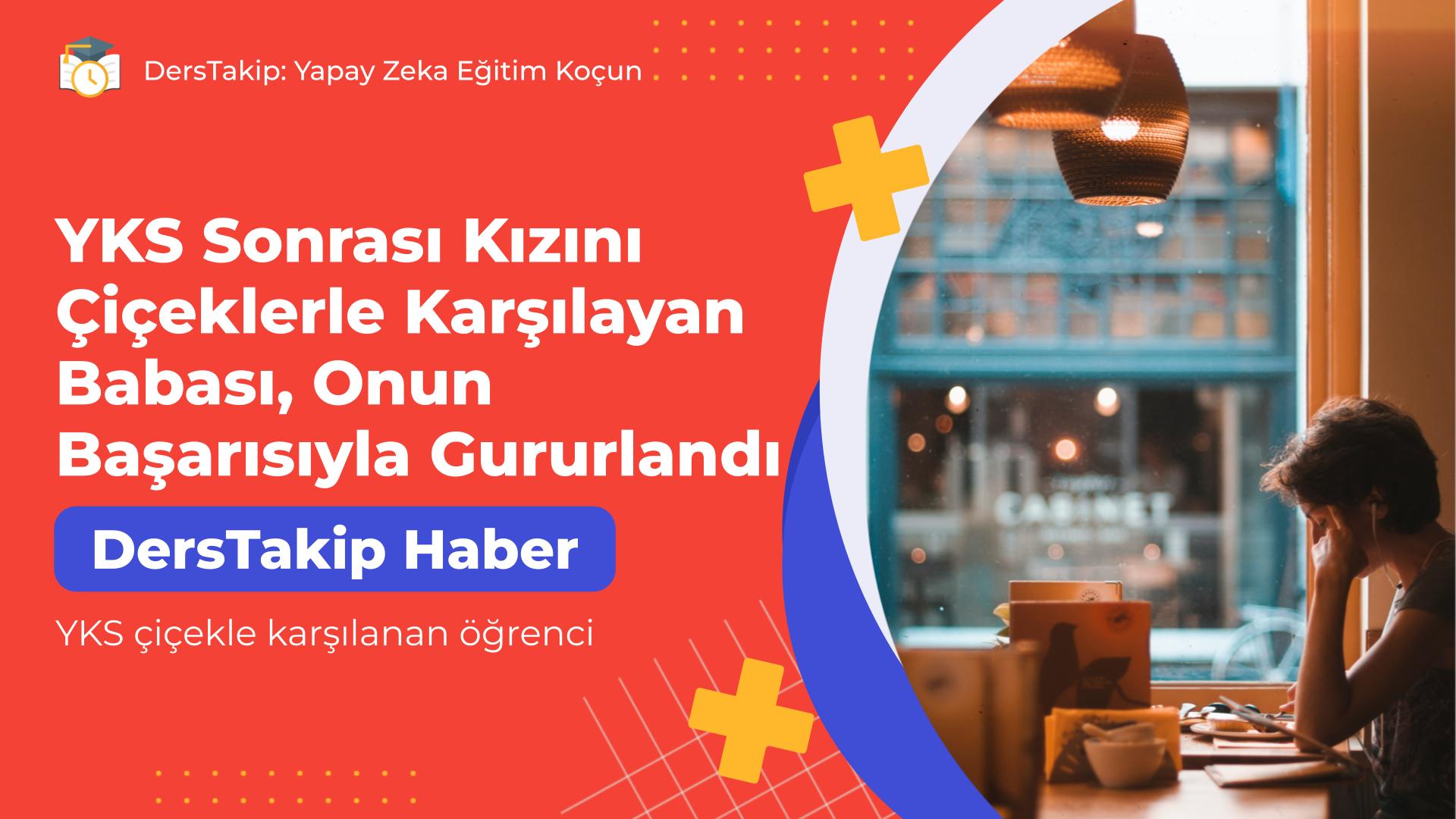 YKS çiçekle karşılanan öğrenci