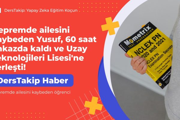 Depremde ailesini kaybeden öğrenci