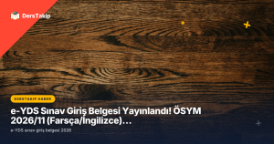e-YDS sınav giriş belgesi 2026